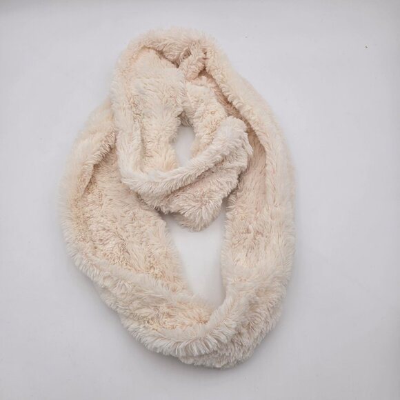 Posh Plush Infinity & Classic Faux Fur Scarves Beige & Taupe Polyester Bundle - Picture 3 of 8